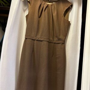 Elegant Brown Sleeveless Dress